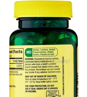 Vitamin E Heart Health Dietary Supplement Softgels, 180 Mg (400 Iu)