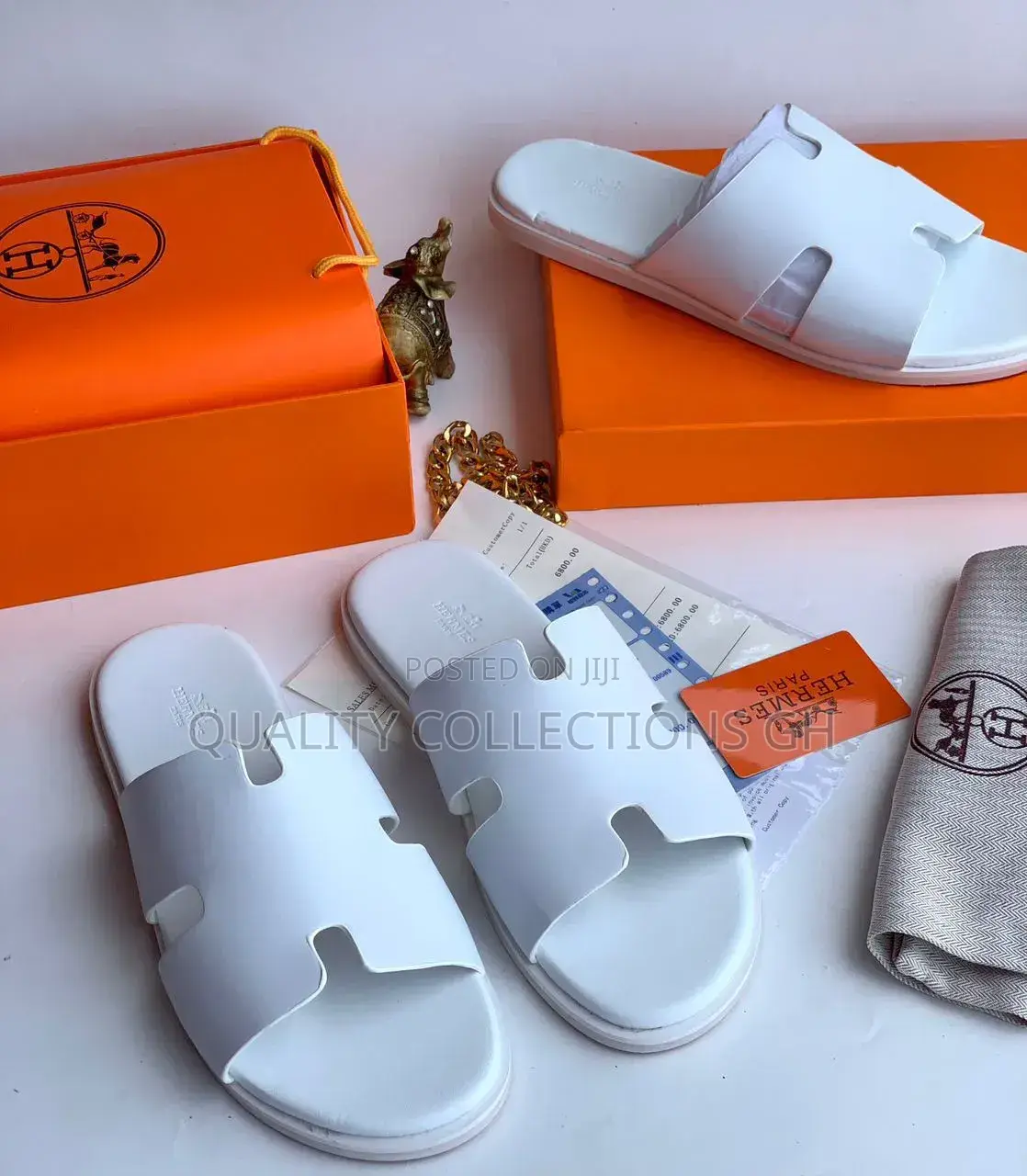 Authentic White Slippers