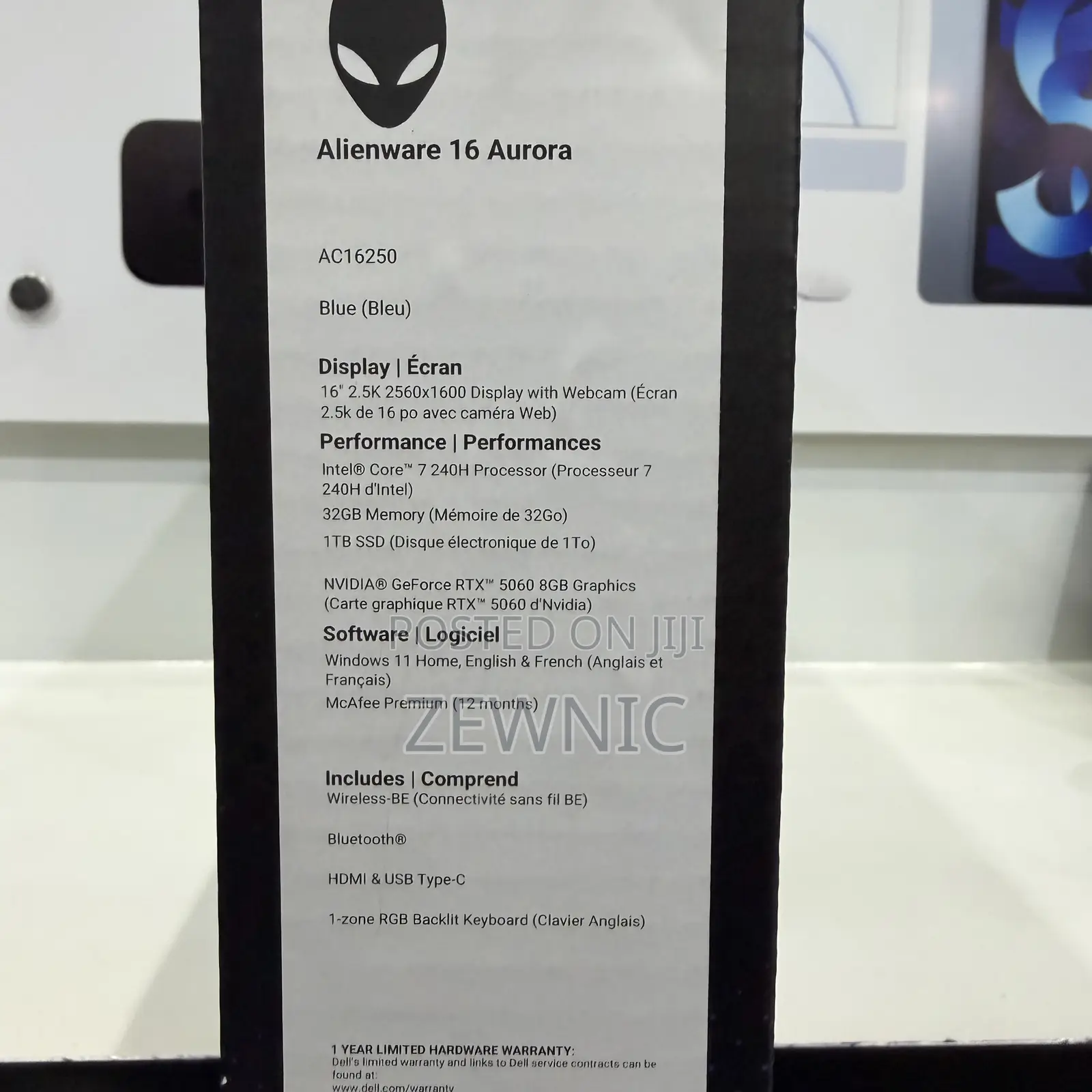 New Laptop Alienware Aurora R16 32GB Intel Core i7 SSD 1T
