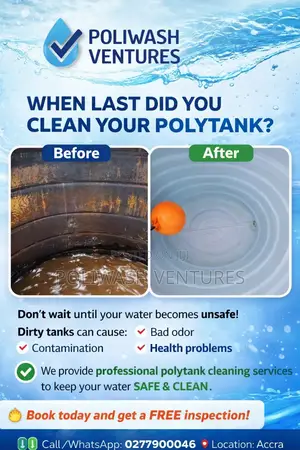 Water Storage Cleaning And General Cleaning Services