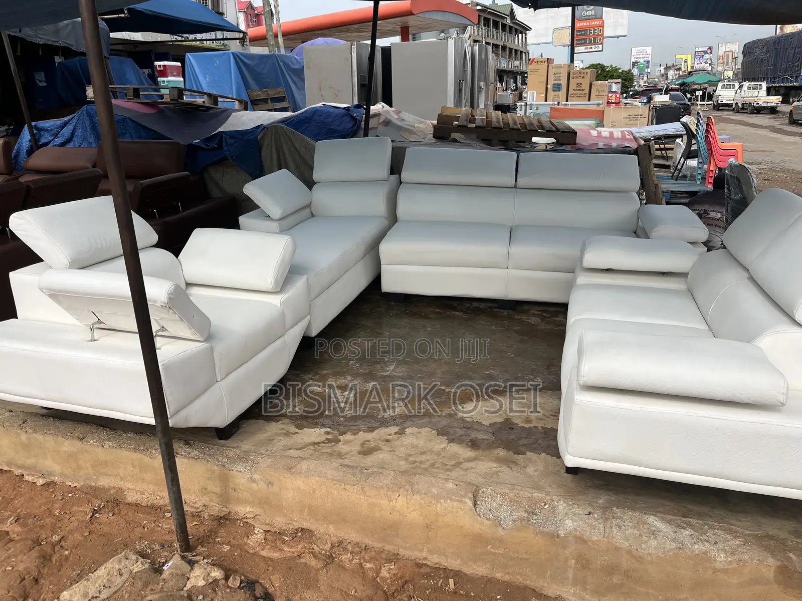 Adjustable 8 Seater L Shape