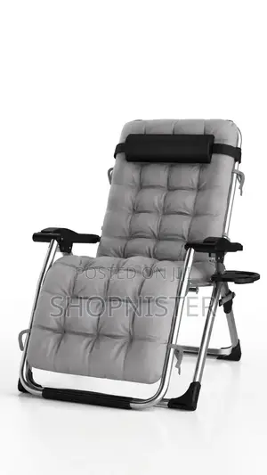 Luxury Folding Recliner With Thick Cushion Side Tray