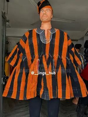 Orange and Black Smock