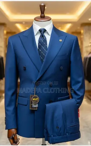 Royal Blue Double-Breasted Men’S Suit-Premium Quality