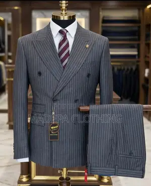 Stylish Light Green Double Breasted Wool Suit
