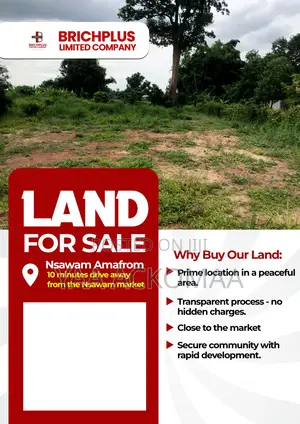 Land For Sale At Nsawam Amanfrom -genuine Title, Fast Developing Area