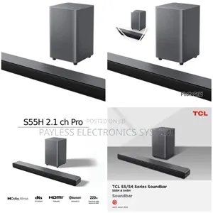 TCL S55h Is a 2.1-Channel, 220w Soundbar System