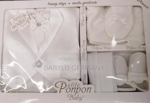 Turkish Baby Boy All White Chritening Gift Set