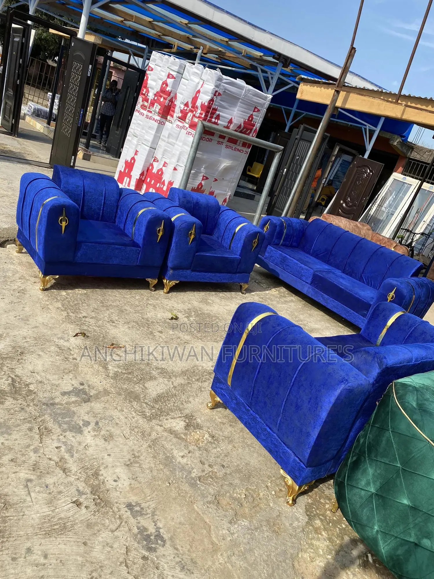 Blue Fabric Sofa Sets Tm(Cash on Delivery)