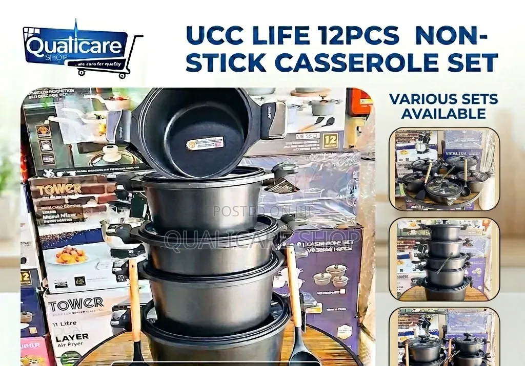 Ucc Life 12pcs Non - Stick Casserole Set
