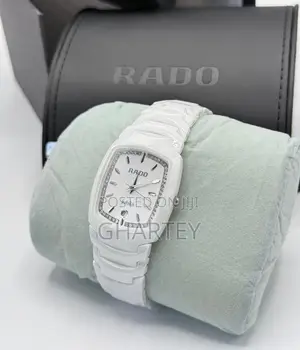 Rado White Ceramic Chronograph Watch for Ladies