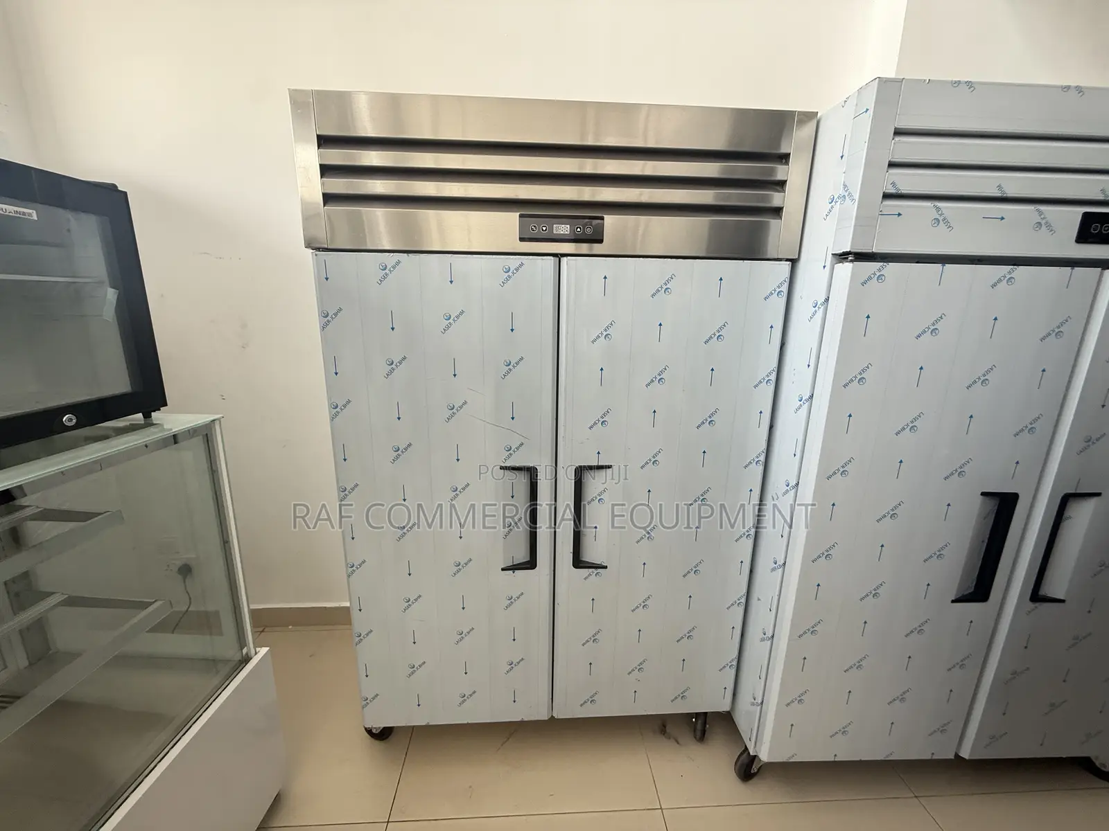 Commercial Stainless Steel Double Door Fridge and Freezer