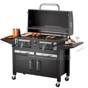 Barbecue Stand With Wheels (Charcoal?