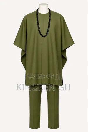 Kaftan Men's Native Wear Olive Color