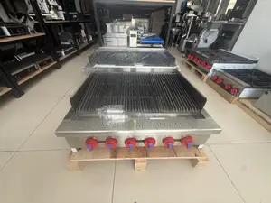 Commercial Tabletop Charcoal Gas Grill 90cm