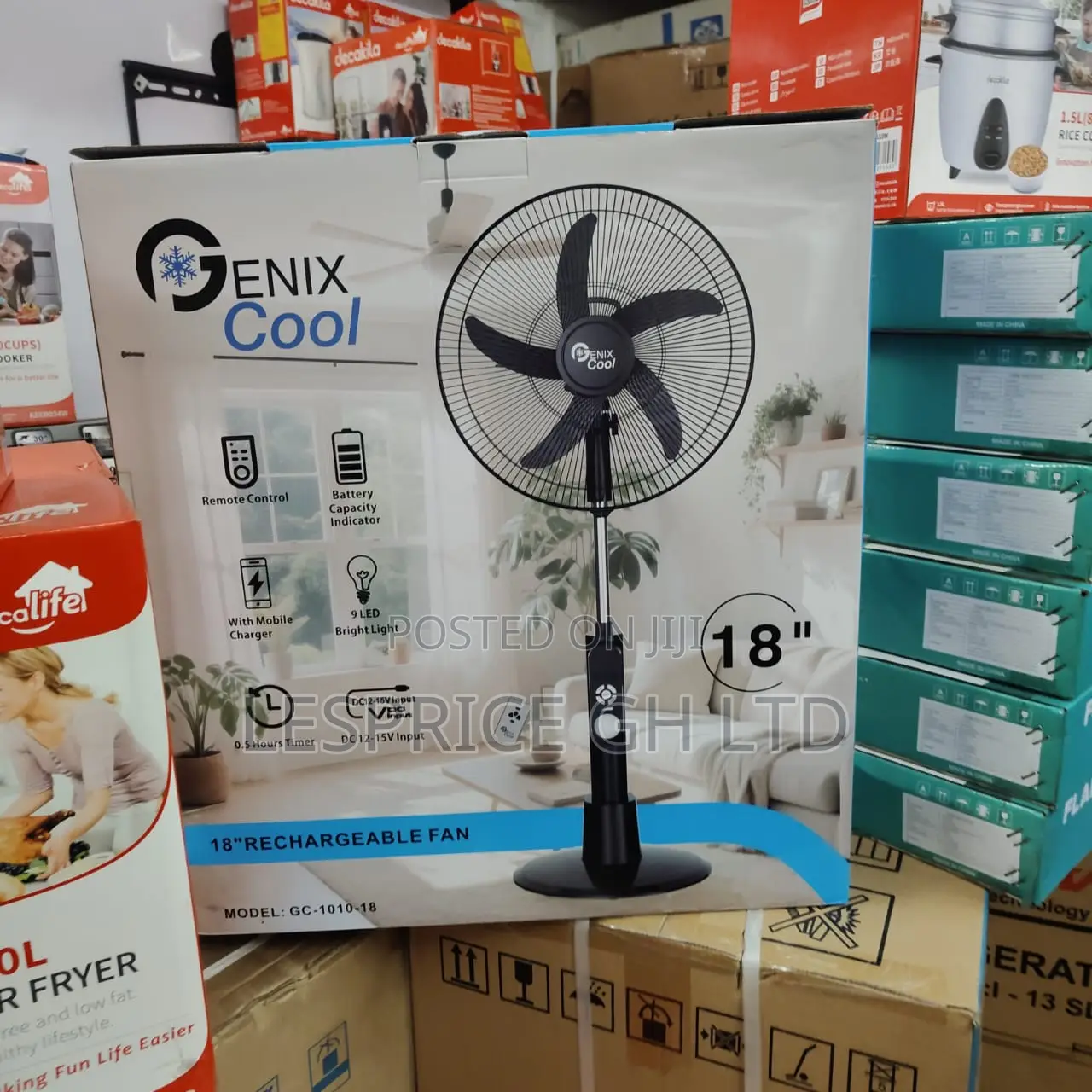 Genix's Most Durable Rechargeable 18inch Fan