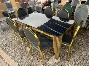 Beautiful 6 Seater Dining Table, With a Golden Designs