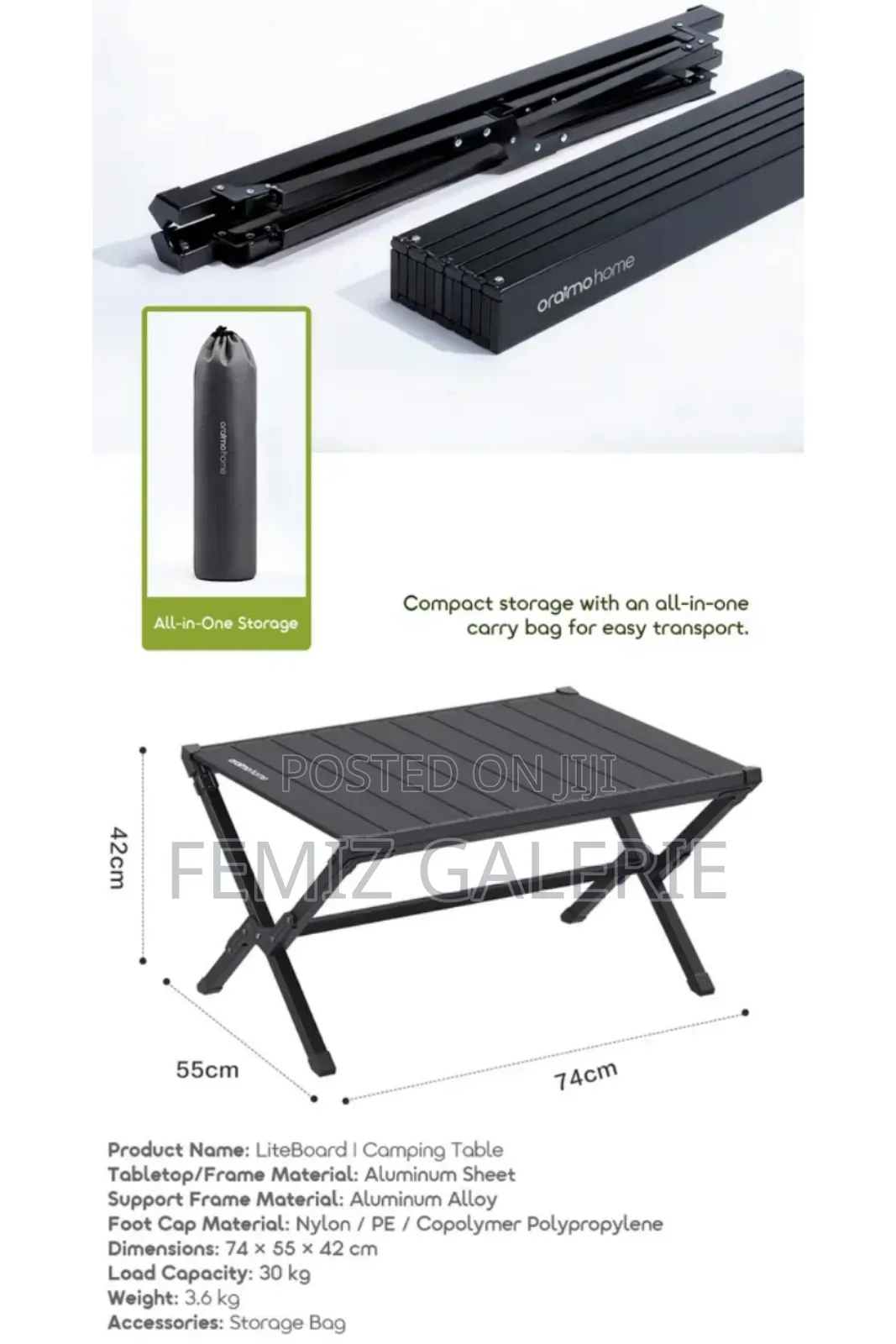 Oraimo Liteboard Durable Foldbable Camping Table