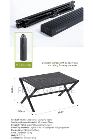 Oraimo Liteboard Durable Foldbable Camping Table