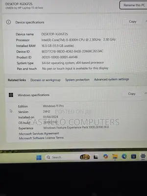 Laptop HP Omen 15 16GB Intel Core i5 SSD 512GB