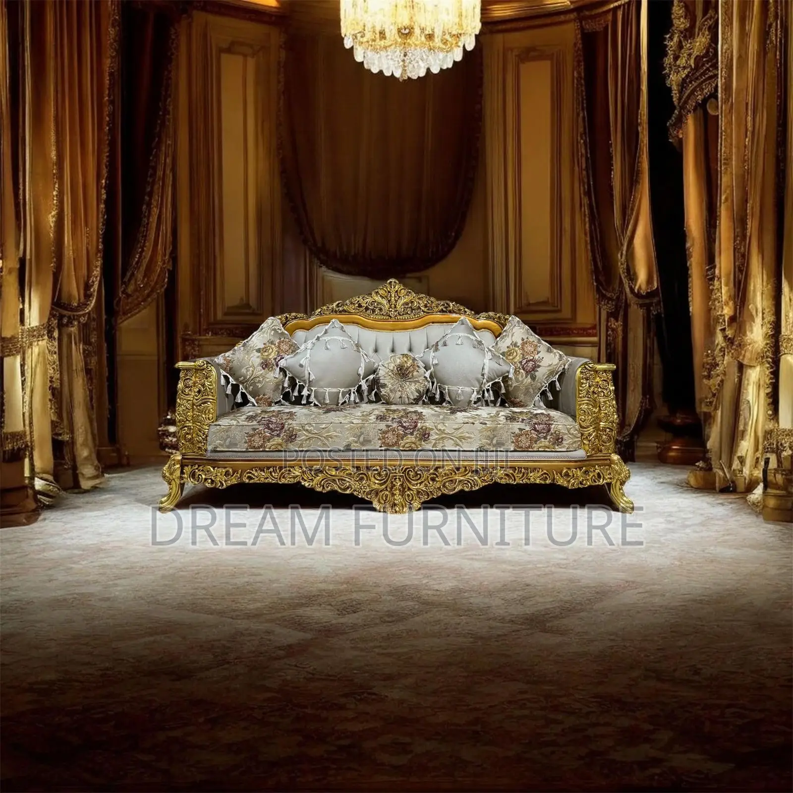 New Golden Sofa Set
