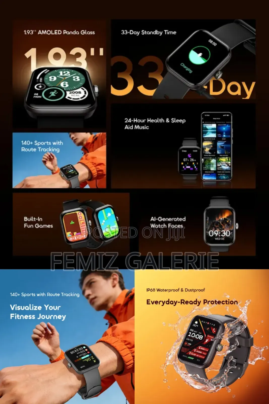 Oraimo Watch Nova 2n 1.93'' Amoled 33-Day Standby Smart Watch