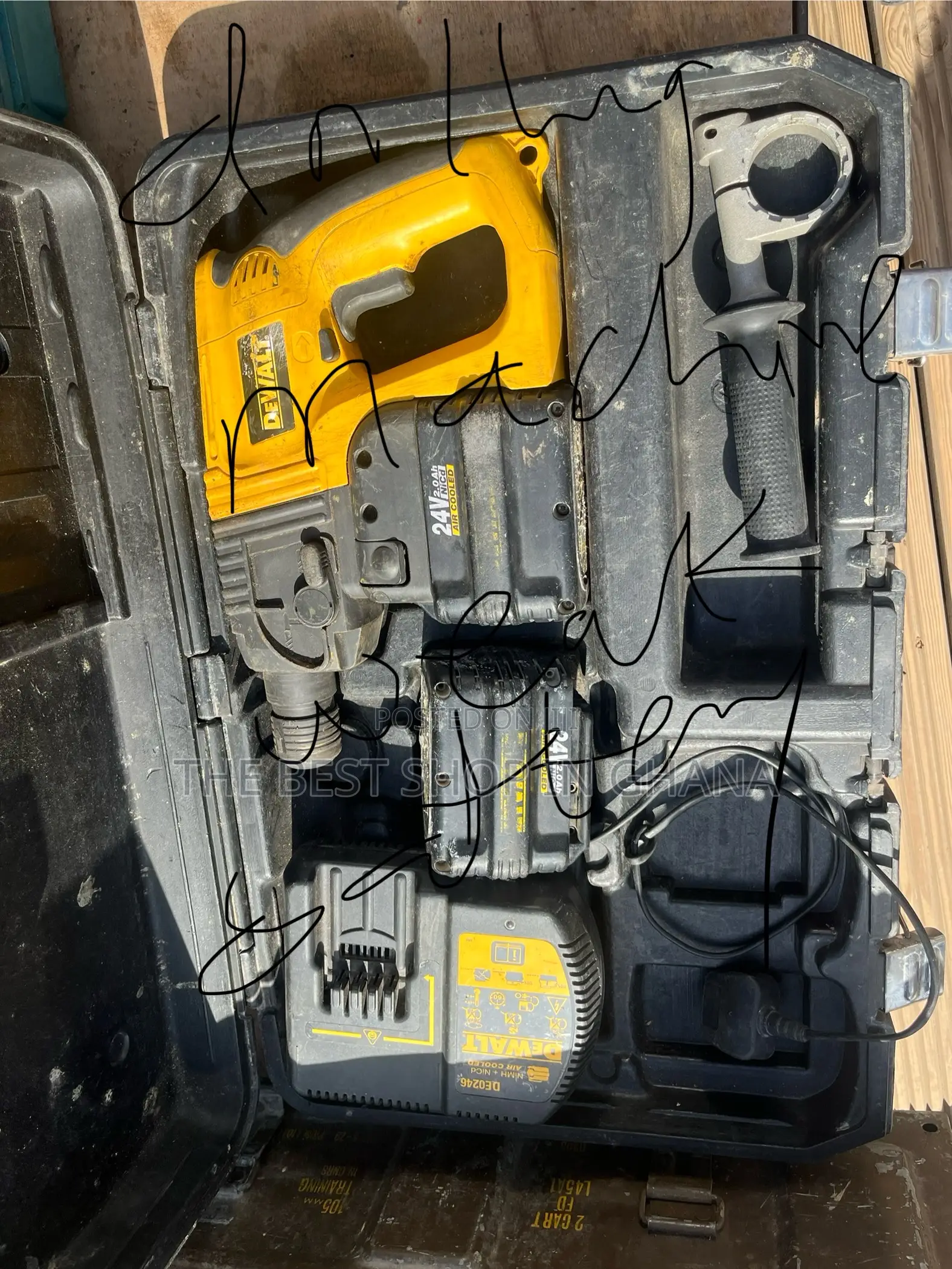 Dewalt Dw005 24v Cordless SDS Hammer Drill, It Has Work Battery