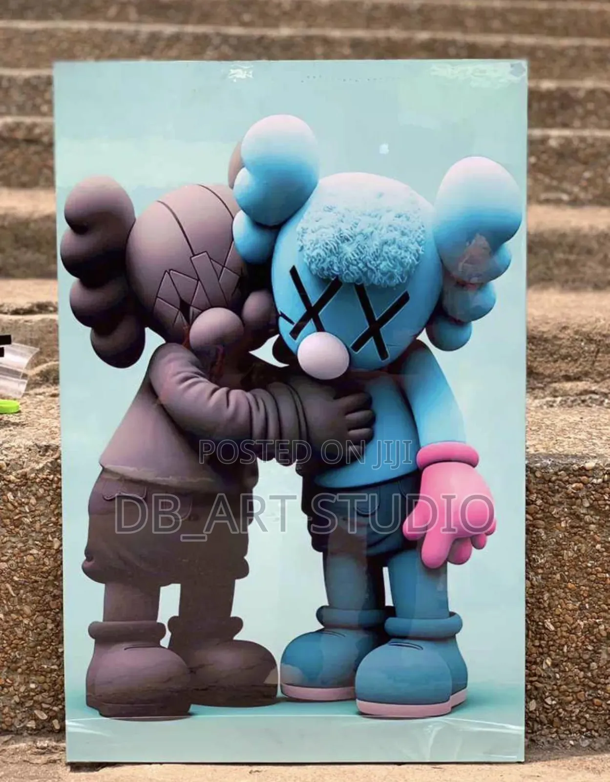 Luxury Kaws-Inspired Glass Art Frame(Modern Wall Decor) Picture Frame