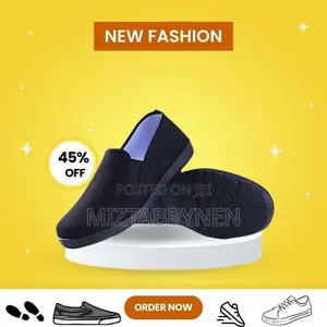 Men's Sneakers Casual Canvas Shoes Sport - Black