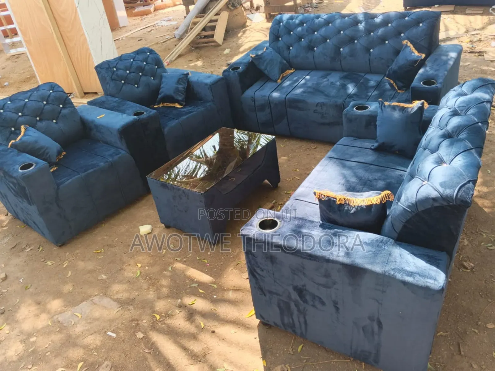 Quality Modernised Utv Sofa Set N Cup Holder ( Payment After Delivery)