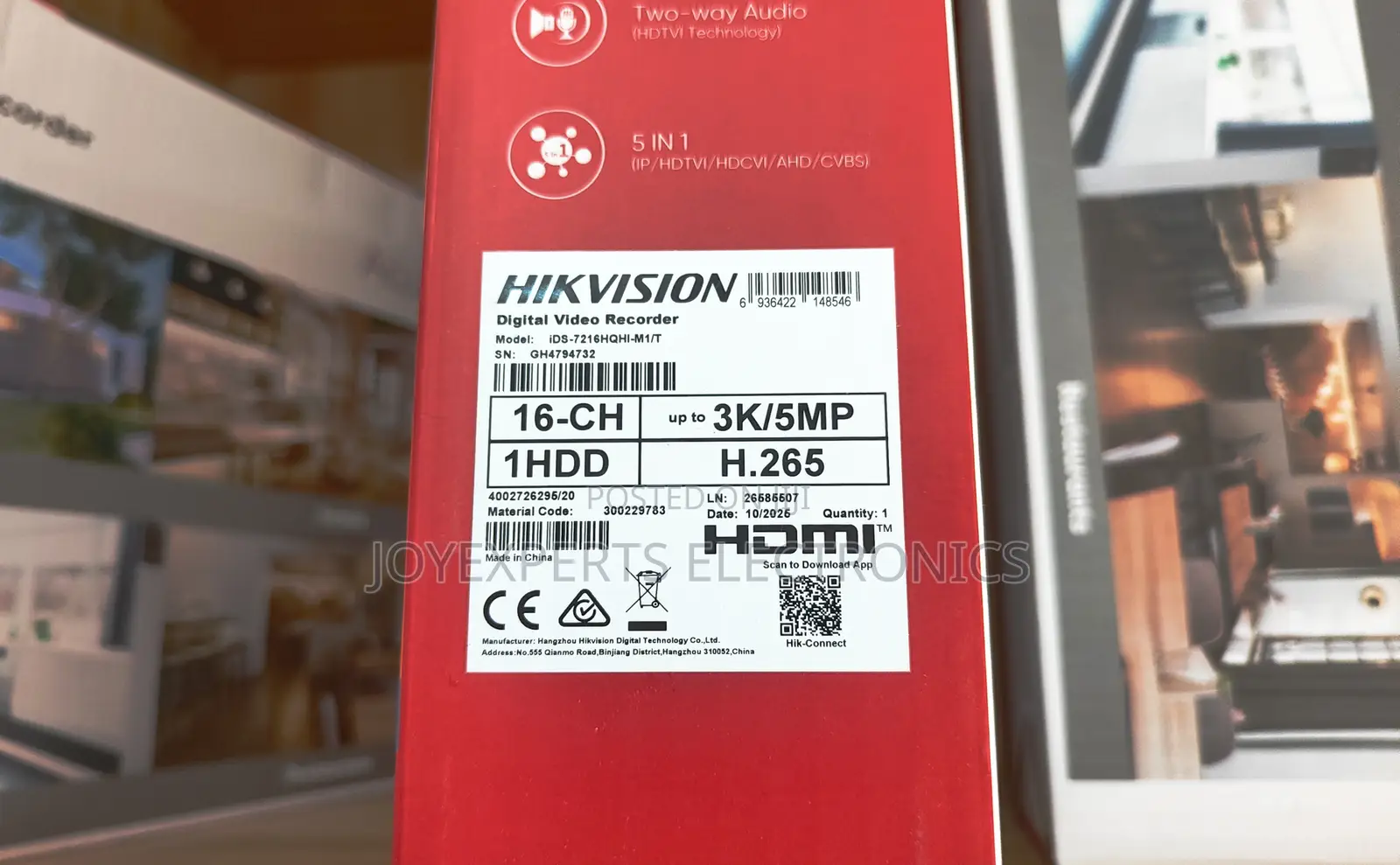 16 Channel Acusense DVR ( Smart Search) Ids-7216hqhi-M1/T