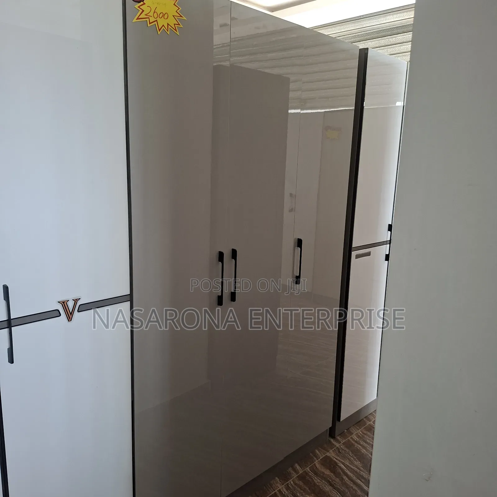 Glossy 4 Door Double Wardrobe 160x55x200cm G-44-Ch