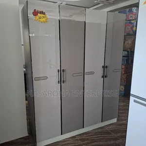 Glossy 4 Door Double Wardrobe 160x55x220cm a-1