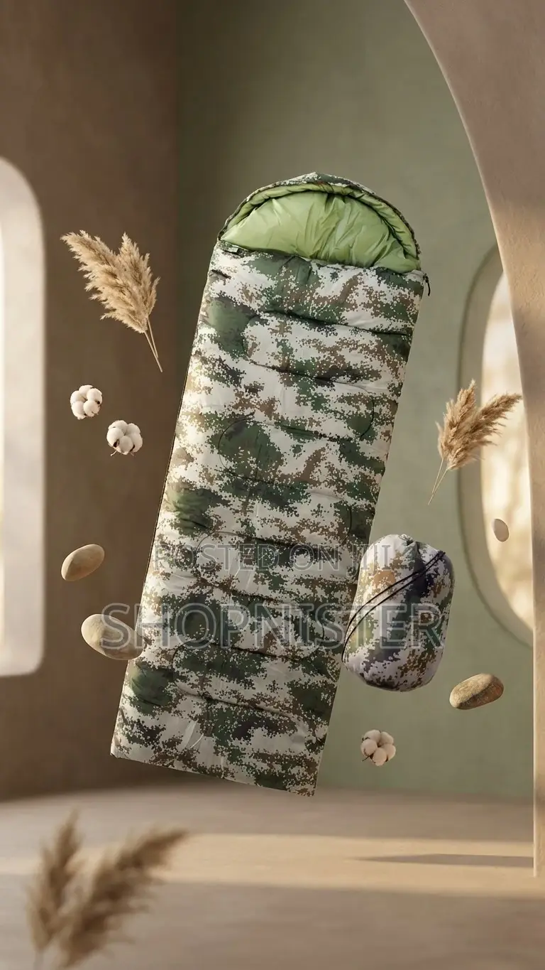 Portable Army-Style Sleeping Bag With Hood