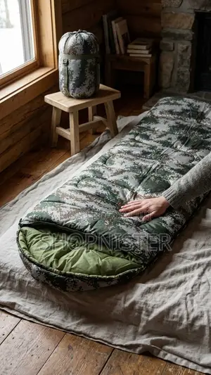 Portable Army-Style Sleeping Bag With Hood