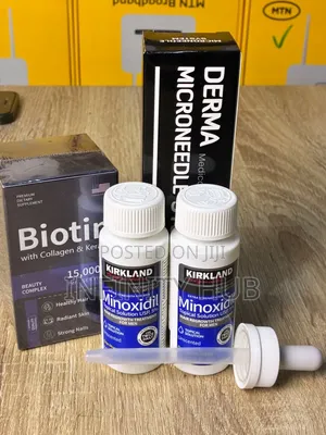 Kirkland Minoxidil, Keratin Biotin and Derma Stamp