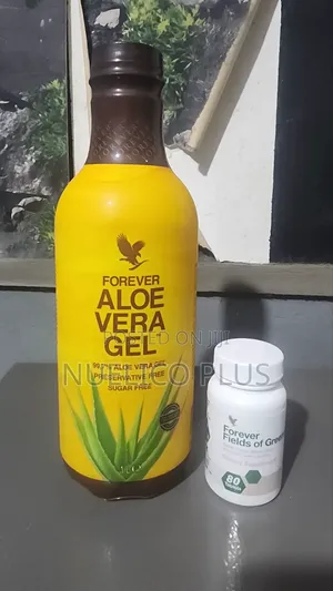 Aloe Vera Gel + Fields of Greens for Stomach Ulcer Bloating Relief