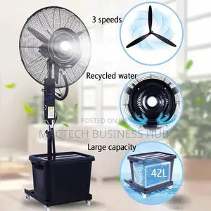 Industrial 42l Outdoor Mist Fan - High Power Pedestal Cooling Fan