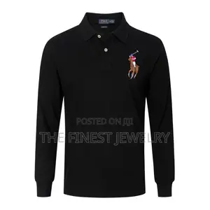 Polo Ralph Lauren Slim Fit Mesh Long-Sleeve Polo Shirt in Black