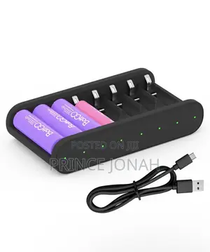 Limeta R8air 8-Slot Smart Battery Charger, Type-C Fast Charging