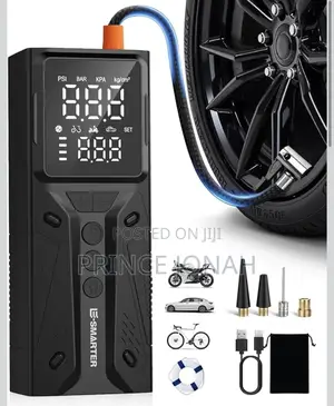 E-Smarter Tyre Inflator Air Compressor, 6000mah 150 Psi Bike Pump