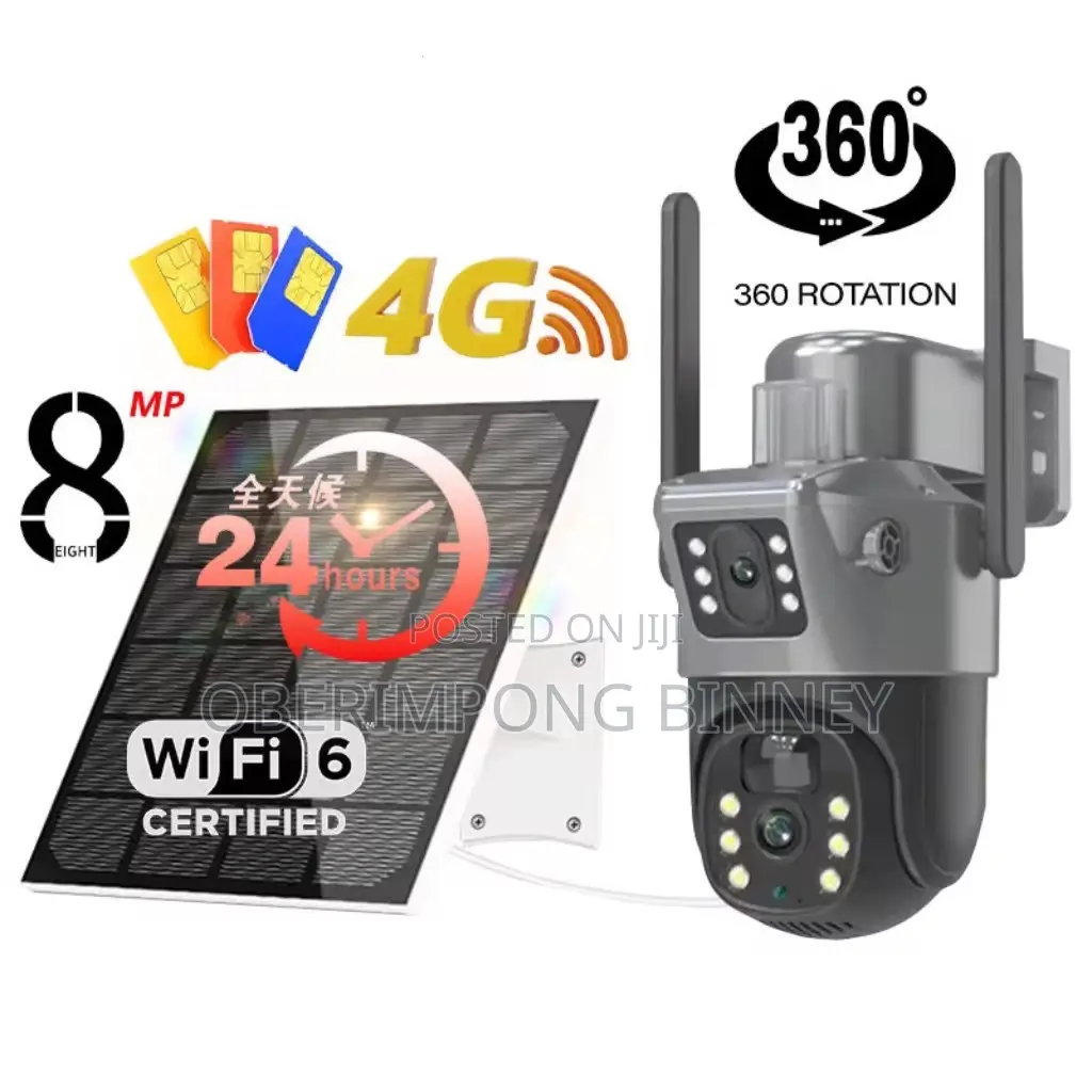 4g Solar CCTV Camera V380 Pro Dual Lens