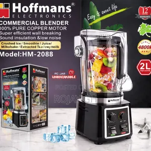 Hoffman Multi-Speed Heavy Duty Noiseless Commercial Hm-2088 2l Blender