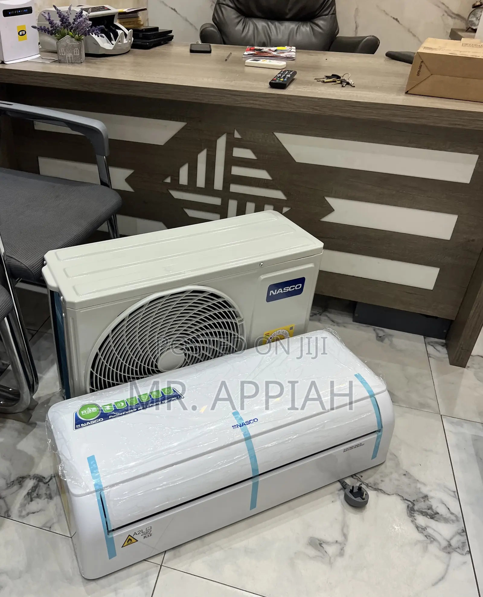 Elegant Nasco 2.0hp Split Dual Inverter Air Conditioner(White)Remote 