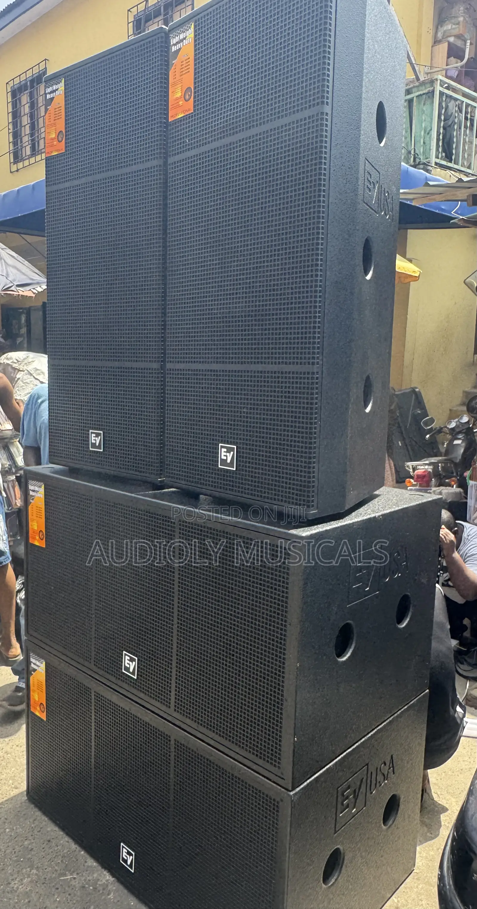 Full Set of Sound System ( Ev Speakers and Full Rack)
