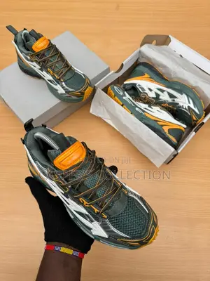 Off-White Be Right Back Sneakers in the Military Green Peach Colorway