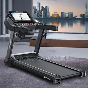 Electric Foldable Treadmill Pack With Massage Machine - Black