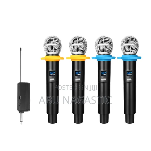 Wireless Microphone System 4 Handheld Microphone