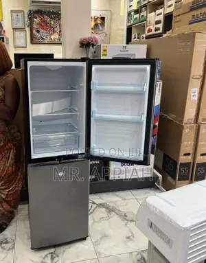 New Nasco Double Door Electric Fridge(Bottom Mount Freezer)Dark Gray