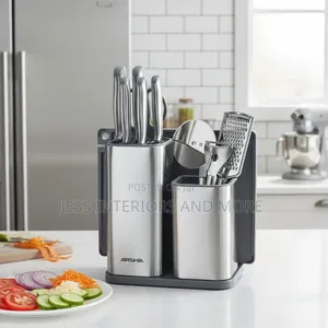 Arshia 11-Piece Stainless Steel Knife Set With Cutting Board